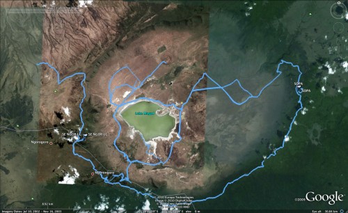 Our GPS trial in the Ngorongoro crater