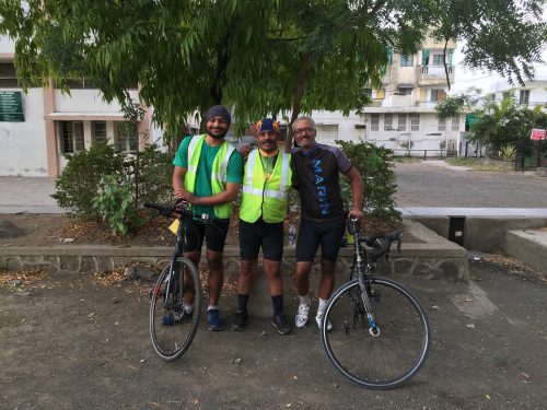 The trio who completed the brevet